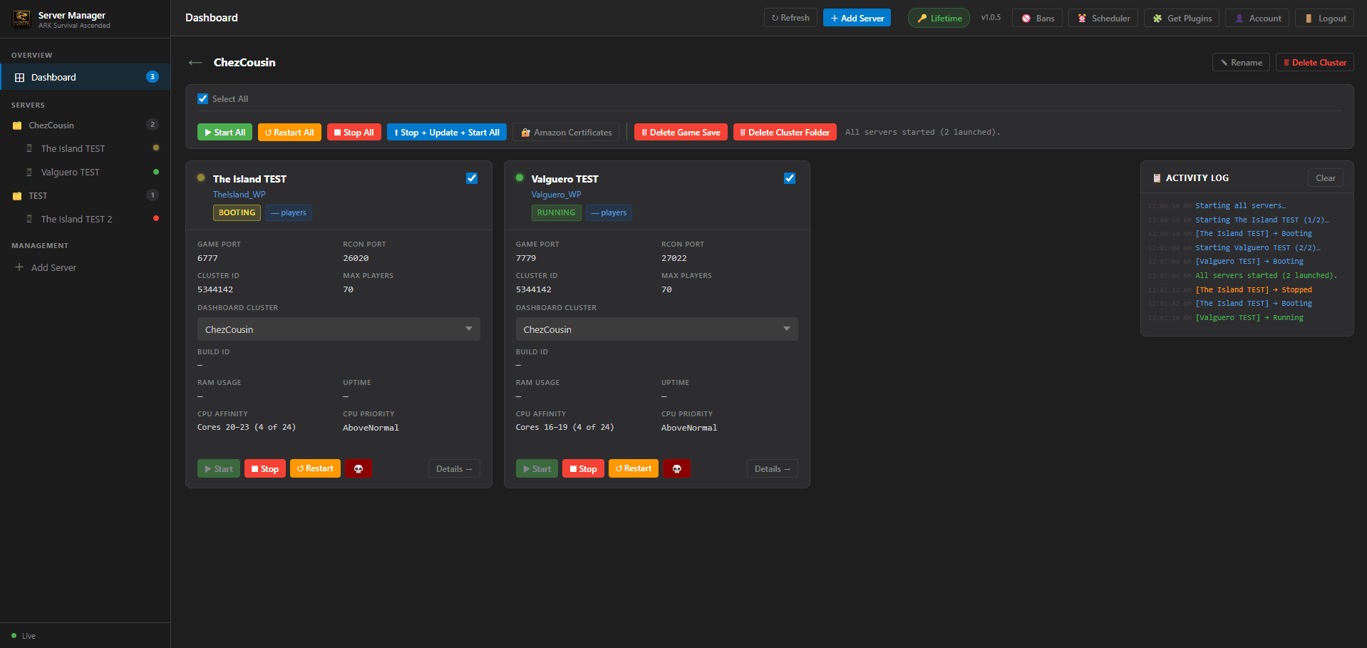 Server Dashboard
